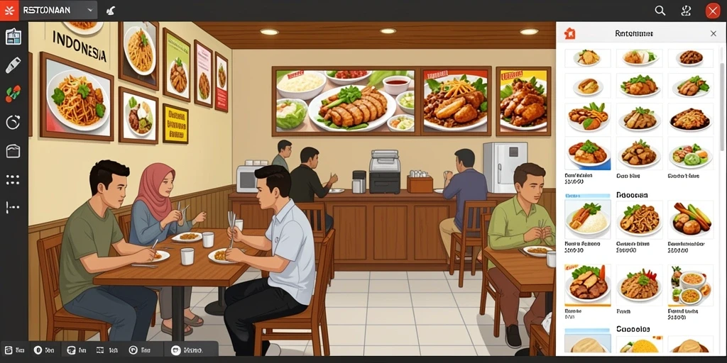 Ilustrasi kemenangan besar dengan efek visual yang menakjubkan.